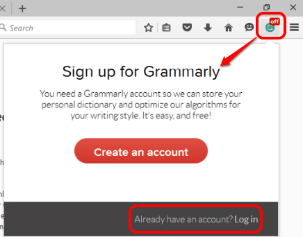 grammarly account sign in